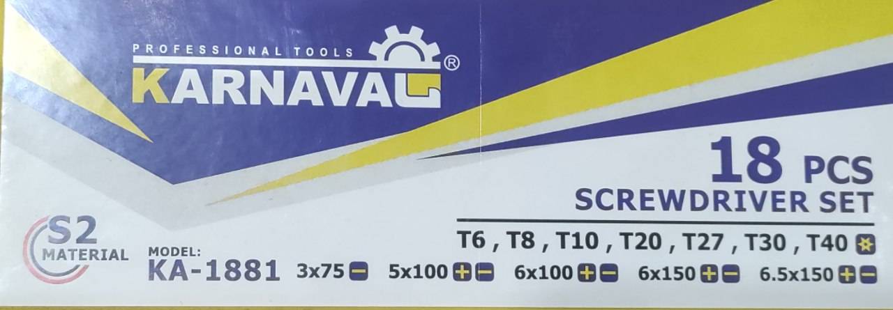 کیت پیچ گوشتی و سری تی برند کارناوال